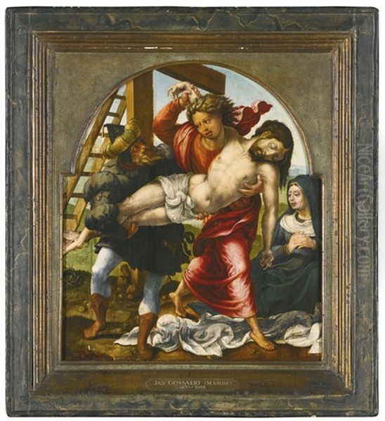 The Deposition Oil Painting by Pieter Coecke van Aelst the Elder