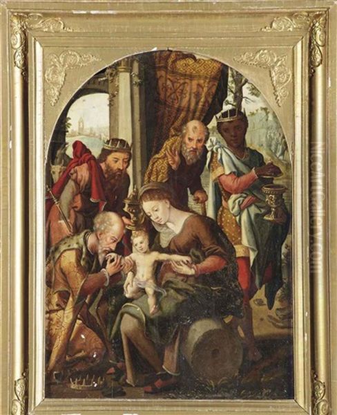 The Adoration Of The Magi Oil Painting by Pieter Coecke van Aelst the Elder