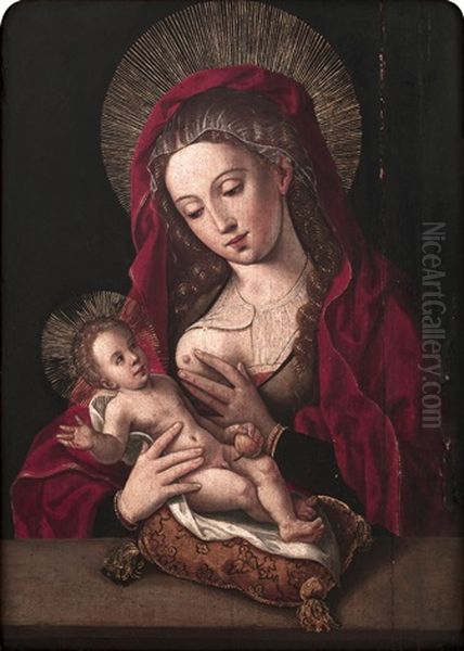 Virgen De La Leche Oil Painting by Pieter Coecke van Aelst the Elder