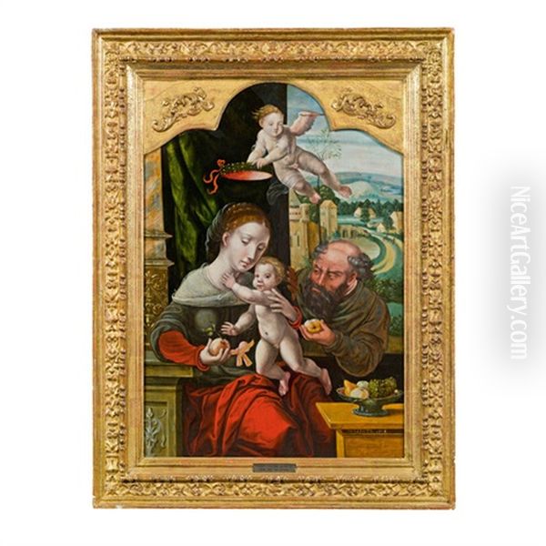 Die Heilige Familie Oil Painting by Pieter Coecke van Aelst the Elder