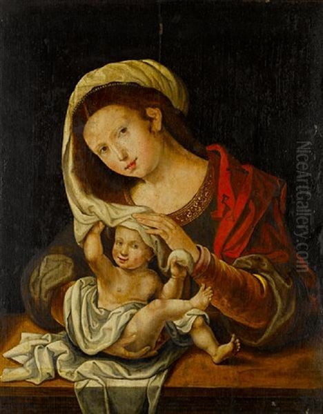 The Madonna And Child Oil Painting by Pieter Coecke van Aelst the Elder