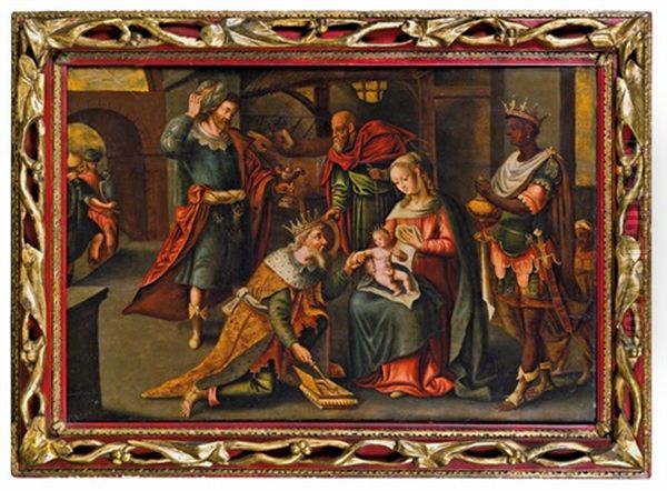 Anbetung Der Konige Oil Painting by Pieter Coecke van Aelst the Elder