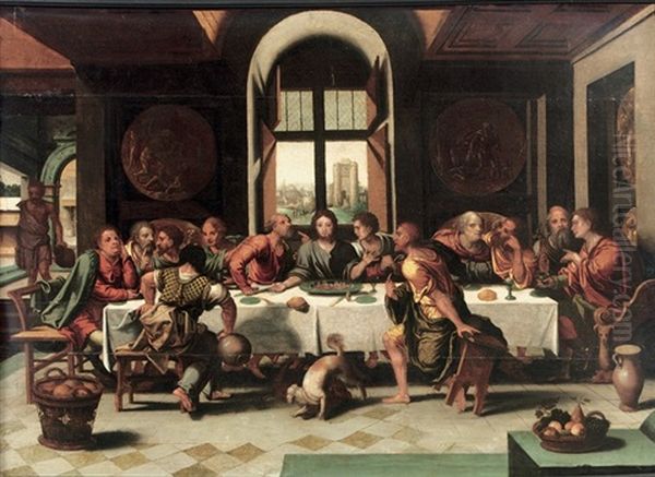 The Last Supper Oil Painting by Pieter Coecke van Aelst the Elder