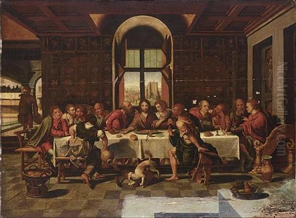 The Last Supper Oil Painting by Pieter Coecke van Aelst the Elder