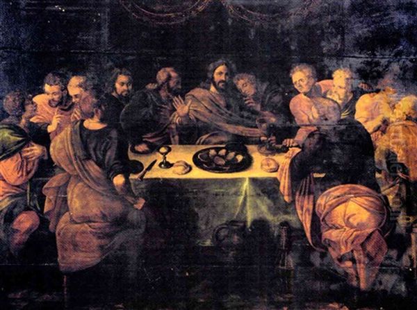 The Last Supper Oil Painting by Pieter Coecke van Aelst the Elder