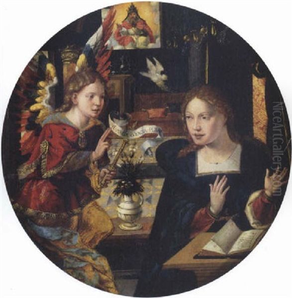 Annunciation Oil Painting by Pieter Coecke van Aelst the Elder