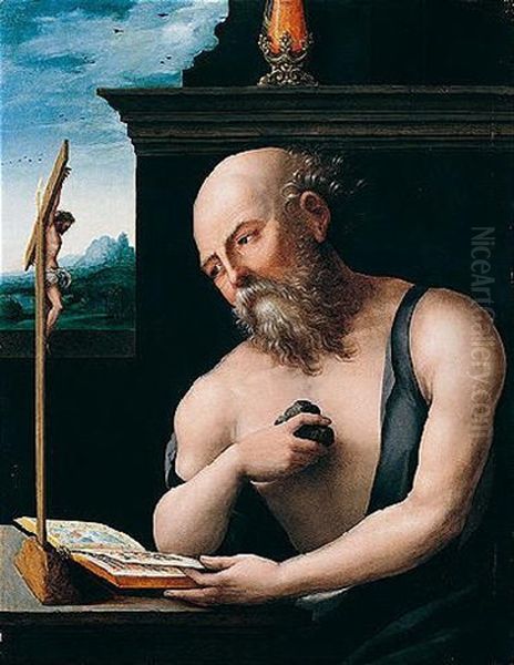 Saint Jerome Oil Painting by Pieter Coecke van Aelst the Elder