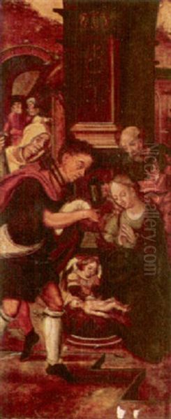 The Adoration Of The Shepherds Oil Painting by Pieter Coecke van Aelst the Elder