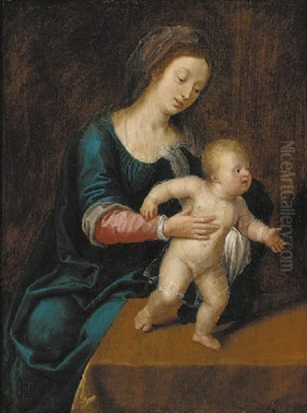 The Virgin And Child Oil Painting by Pieter Coecke van Aelst the Elder