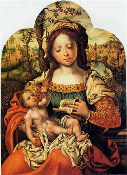 Madonna Con Bambino Oil Painting by Pieter Coecke van Aelst the Elder