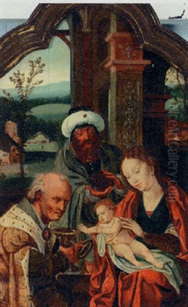 Adoration Of The Magi Oil Painting by Pieter Coecke van Aelst the Elder