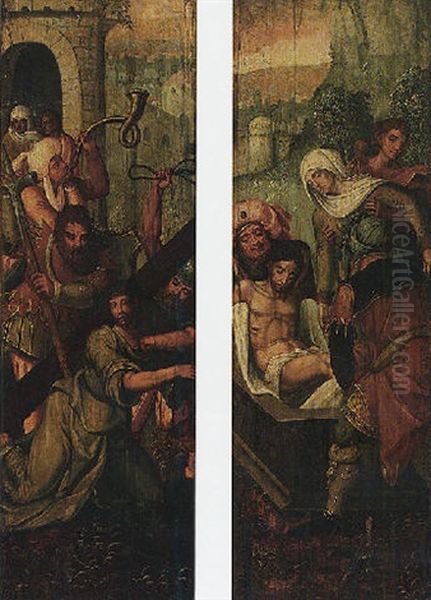 The Carrying Of The Cross Oil Painting by Pieter Coecke van Aelst the Elder