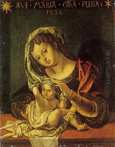 La Vierge A L'enfant Oil Painting by Pieter Coecke van Aelst the Elder