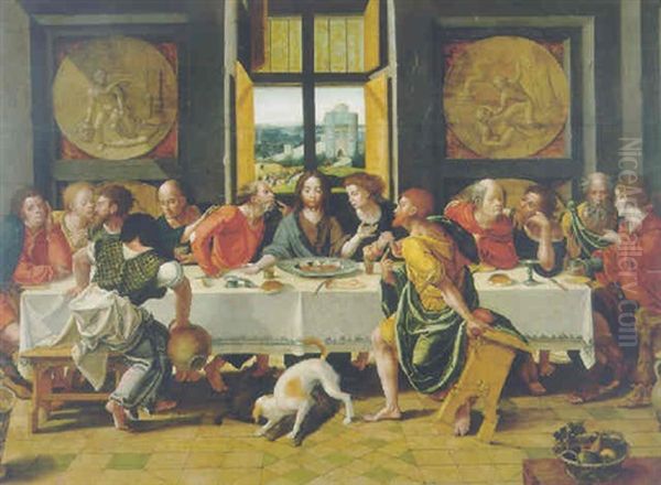 The Last Supper Oil Painting by Pieter Coecke van Aelst the Elder