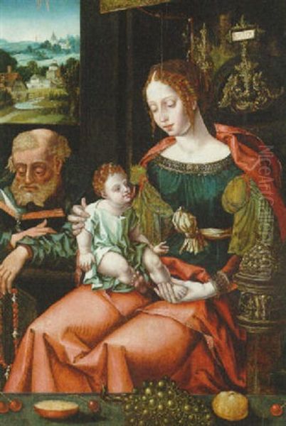 The Holy Family Oil Painting by Pieter Coecke van Aelst the Elder