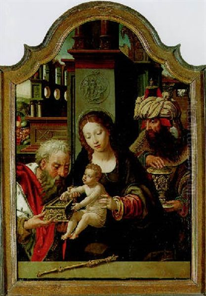 The Adoration Of The Magi Oil Painting by Pieter Coecke van Aelst the Elder