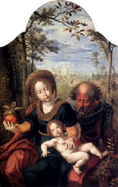 The Holy Family Oil Painting by Pieter Coecke van Aelst the Elder