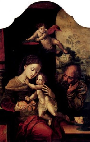 The Holy Family Oil Painting by Pieter Coecke van Aelst the Elder