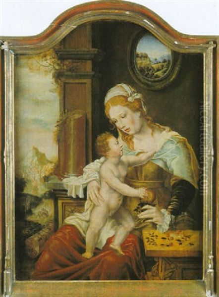 Madonna And Child Oil Painting by Pieter Coecke van Aelst the Elder