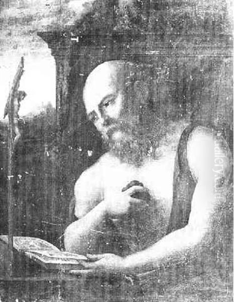 Saint Jerome En Priere Oil Painting by Pieter Coecke van Aelst the Elder