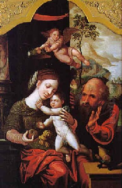 Die Heilige Familie Oil Painting by Pieter Coecke van Aelst the Elder