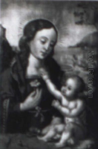 Madonna And Child Oil Painting by Pieter Coecke van Aelst the Elder