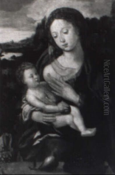 Madonna And Child Oil Painting by Pieter Coecke van Aelst the Elder