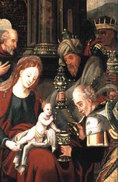 The Adoration Of The Magi Oil Painting by Pieter Coecke van Aelst the Elder