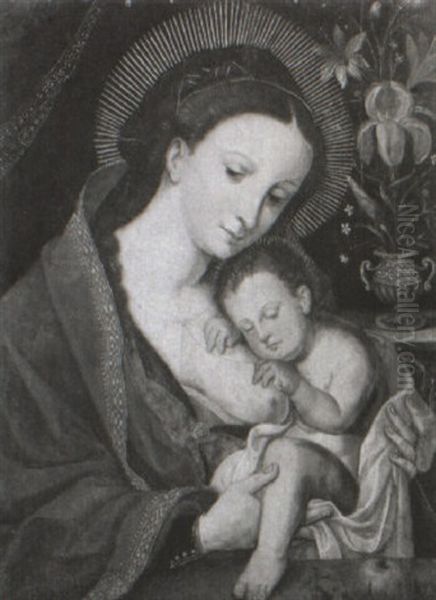 The Madonna And Child Oil Painting by Pieter Coecke van Aelst the Elder