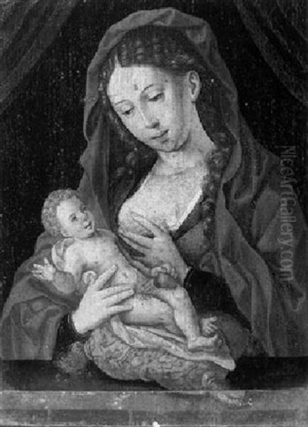 The Virgin And Child Oil Painting by Pieter Coecke van Aelst the Elder