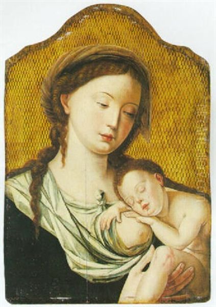 The Madonna And Child Oil Painting by Pieter Coecke van Aelst the Elder