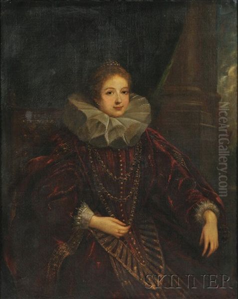 Portrait Of Marguerite Of Parma Oil Painting by Claudio Coello