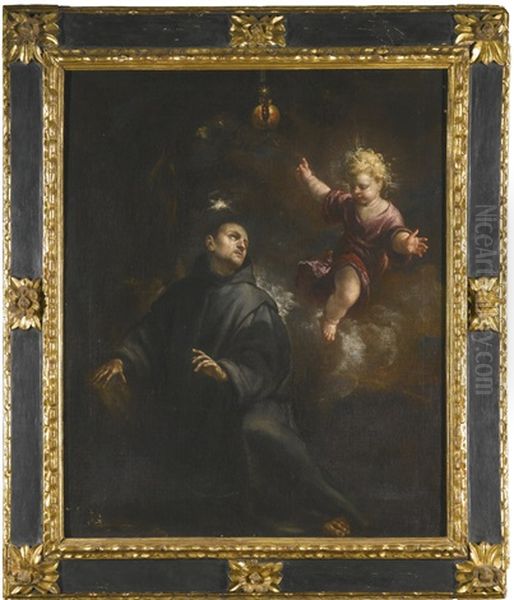 Saint John Of God (1495- 1550) With An Angel Oil Painting by Claudio Coello