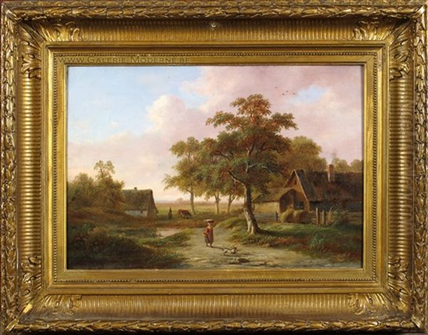 Scene De Campagne Oil Painting by Jean Baptiste Coene