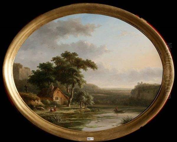 Paysage Anime Oil Painting by Jean Baptiste Coene