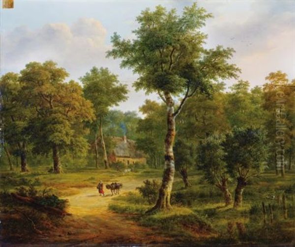 Interieur De Foret Pres De Bruxelles Oil Painting by Jean Baptiste Coene