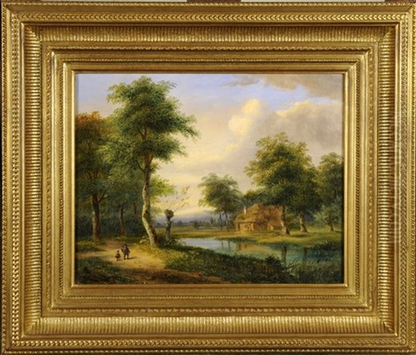 Paysage Anime Oil Painting by Jean Baptiste Coene