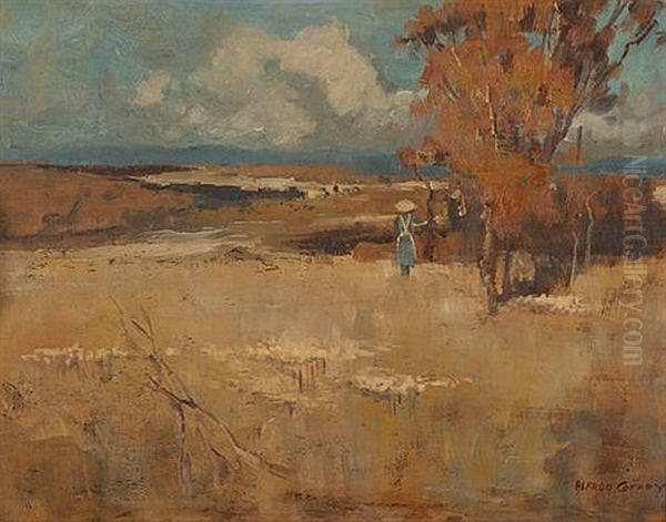 Summer Landscape Oil Painting by Alfred Coffey