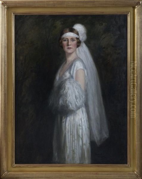 Woman In White Oil Painting by William Haskell Coffin