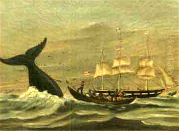 Whaling In The Marqueses Islands Oil Painting by William Haskell Coffin