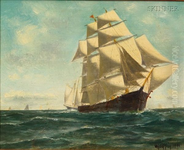 Clipper Ship Oil Painting by William Henry Coffin