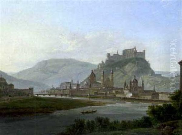 Blick Auf Salzburg Oil Painting by Joseph (Charles) Cogels