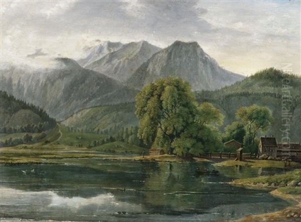 See Im Hochgebirge Oil Painting by Joseph (Charles) Cogels