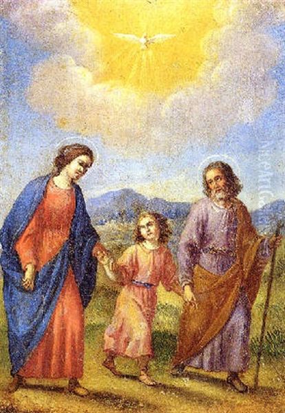 Viaggio Della Sacra Famiglia Oil Painting by Francesco Coghetti