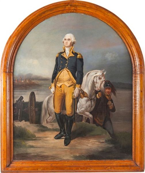 George Washington: Leon Cogniet Historical Painting Oil Painting by Leon Cogniet