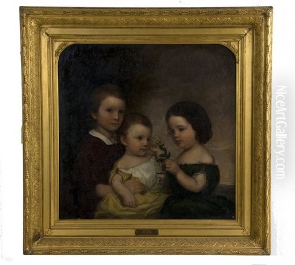 Portrait Of The Cogswell Children Oil Painting by William F. Cogswell