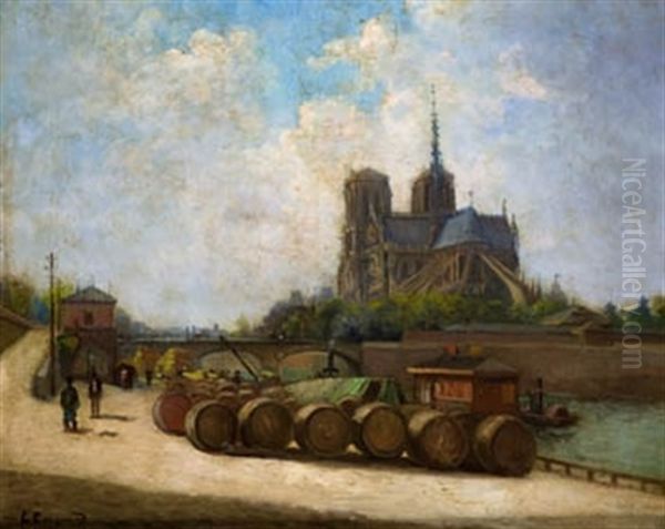 Notre Dame Oil Painting by Louis Coignard