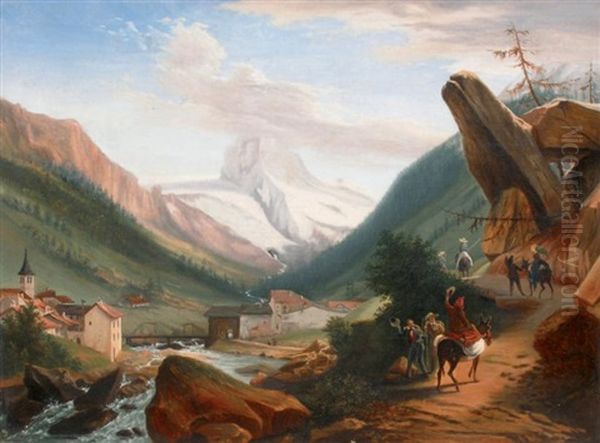 En Chemin Pour Les Glaciers Oil Painting by Jules Coignet