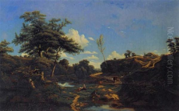 Sommerliche Landschaft Oil Painting by Jules Coignet