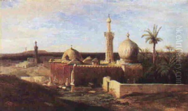 Grande Mosquee, A Alexandrie Oil Painting by Jules Coignet